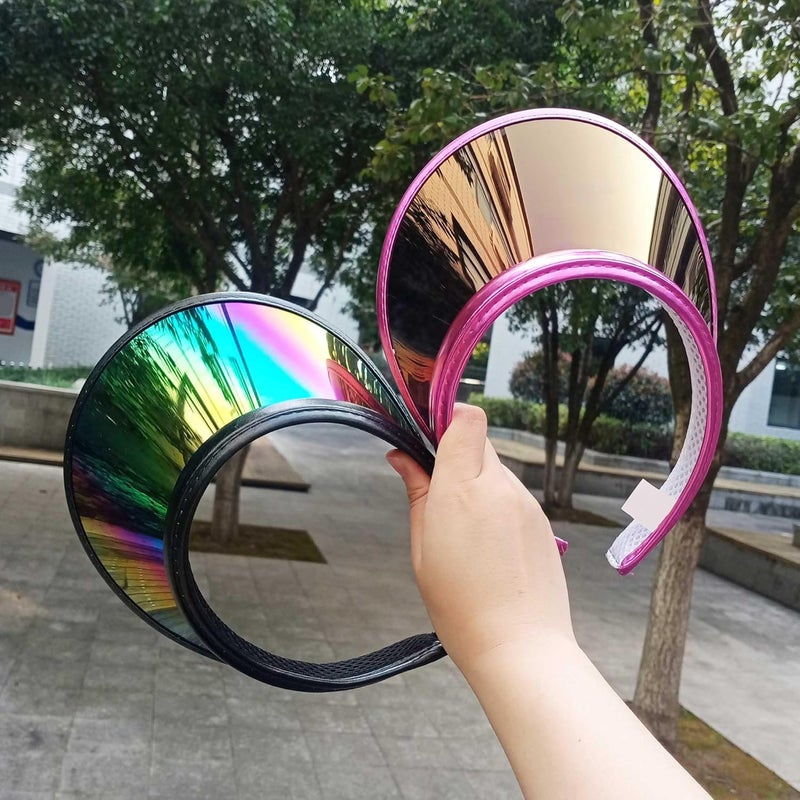 Beevarn Store 2 Pack Sun Visor Hats Women Men Clip-on Iridescent Clear Sport Outdoor Cap - Image 3